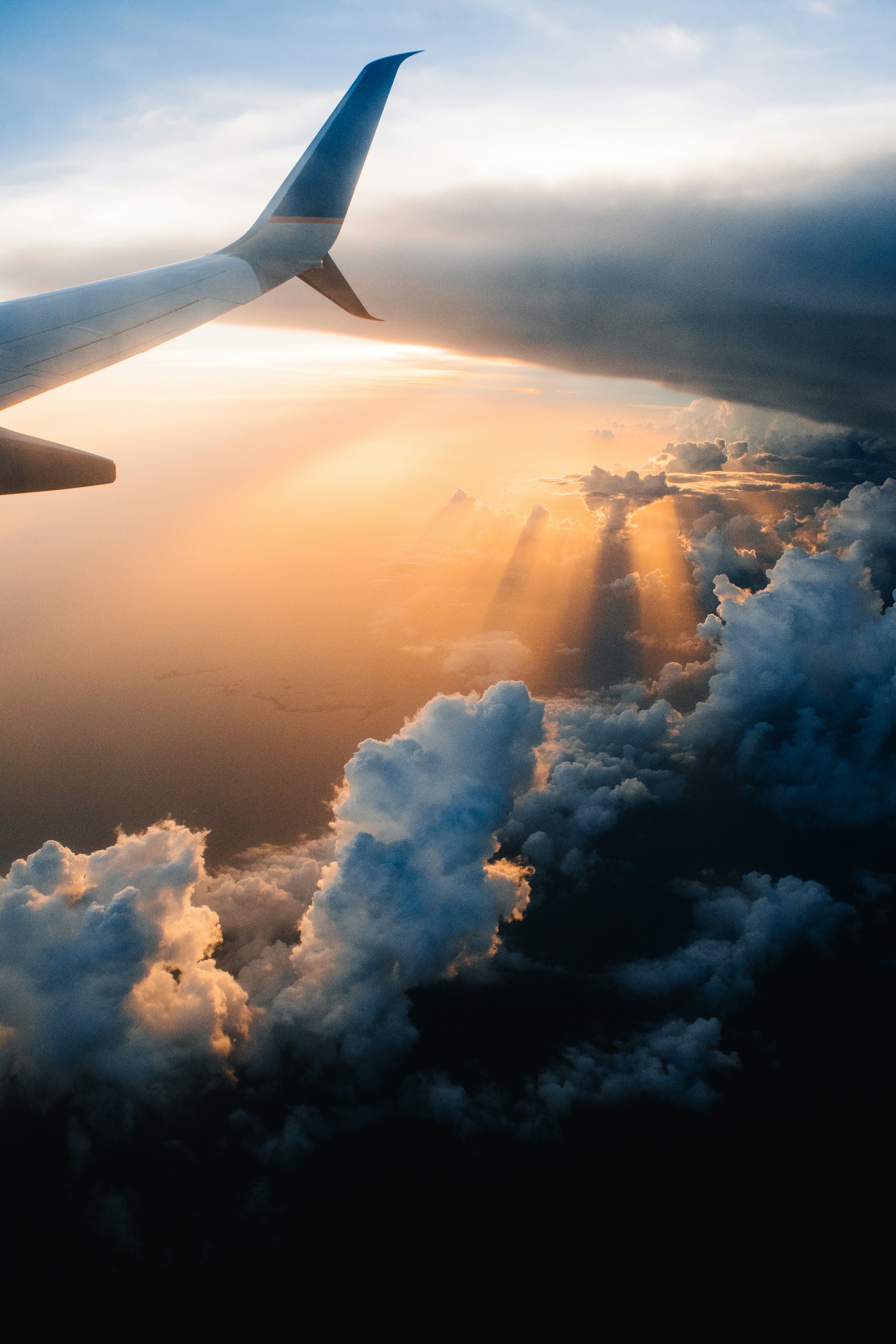 Vista aérea de un paisaje durante un viaje